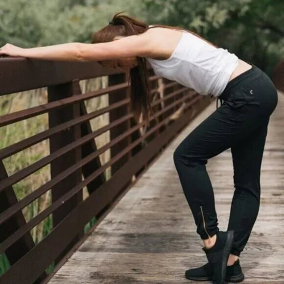 ZYIA Active Black Everywhere Zipper Joggers- Lightweight Athletic Joggers- XXS - Picture 3 of 15